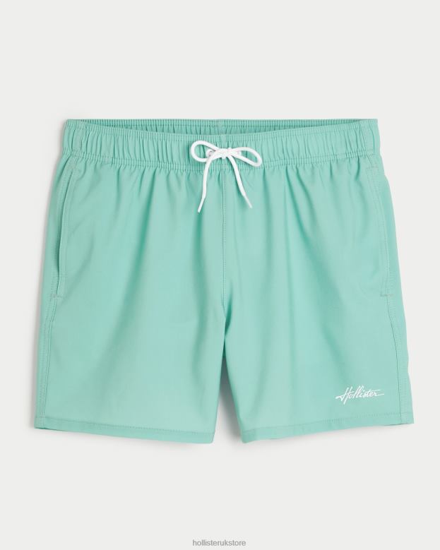 Bottoms Hollister Men Guard Swim Trunks 5\\ 488201121 Turquoise